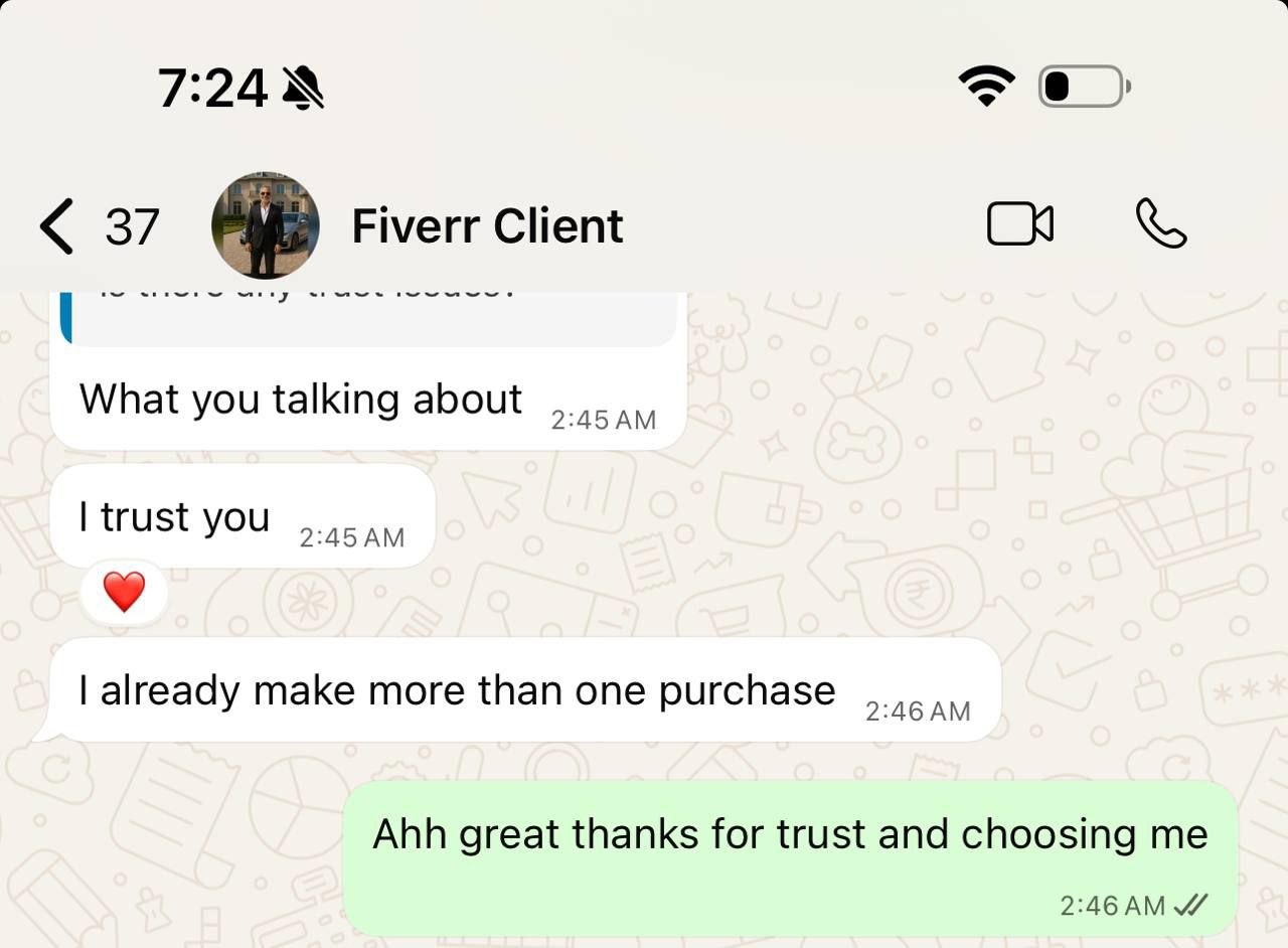 Client feedback screenshot about repeat lead purchases